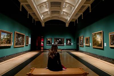 The exhibition brings together 65 of the most treasured paintings and includes works by Titian, Rembrandt, Rubens, Vermeer, Van Dyck and Canaletto am others. EPA