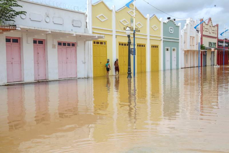 A residential area after heavy rains in Rio Branco, Brazil. Reuters