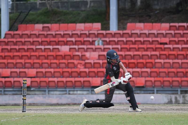 Esha Oza hit three sixes and 18 fours in her innings of 115 for UAE against Qatar at the ACC Women's T20 Championship in Kuala Lumpur. Courtesy Malaysia Cricket Asssociation