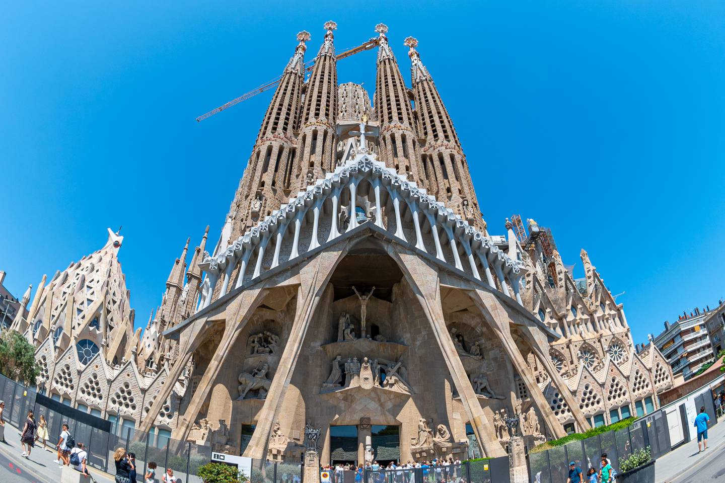La Sagrada Familia, designed by Catalan architect Antoni Gaudi, will be one of his creations featured in Infinity des Lumieres' new digital exhibition. Getty Images 