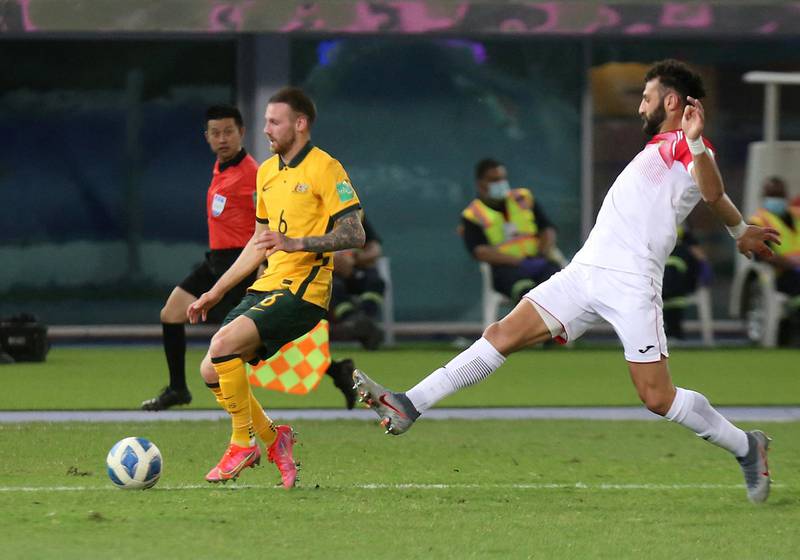 Australia beat Jordan 1-0 to advance into the third round of the AFC Qualifiers for Qatar 2022 and secure their place in the 2023 Asian Cup. While Jordan missed out on a place in the World Cup, they qualified for the third round of the Asian Cup qualifiers. AFP