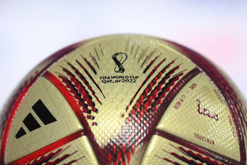 The 'Al Hilm' is the official match ball that will be used in the semi-finals and final. AFP