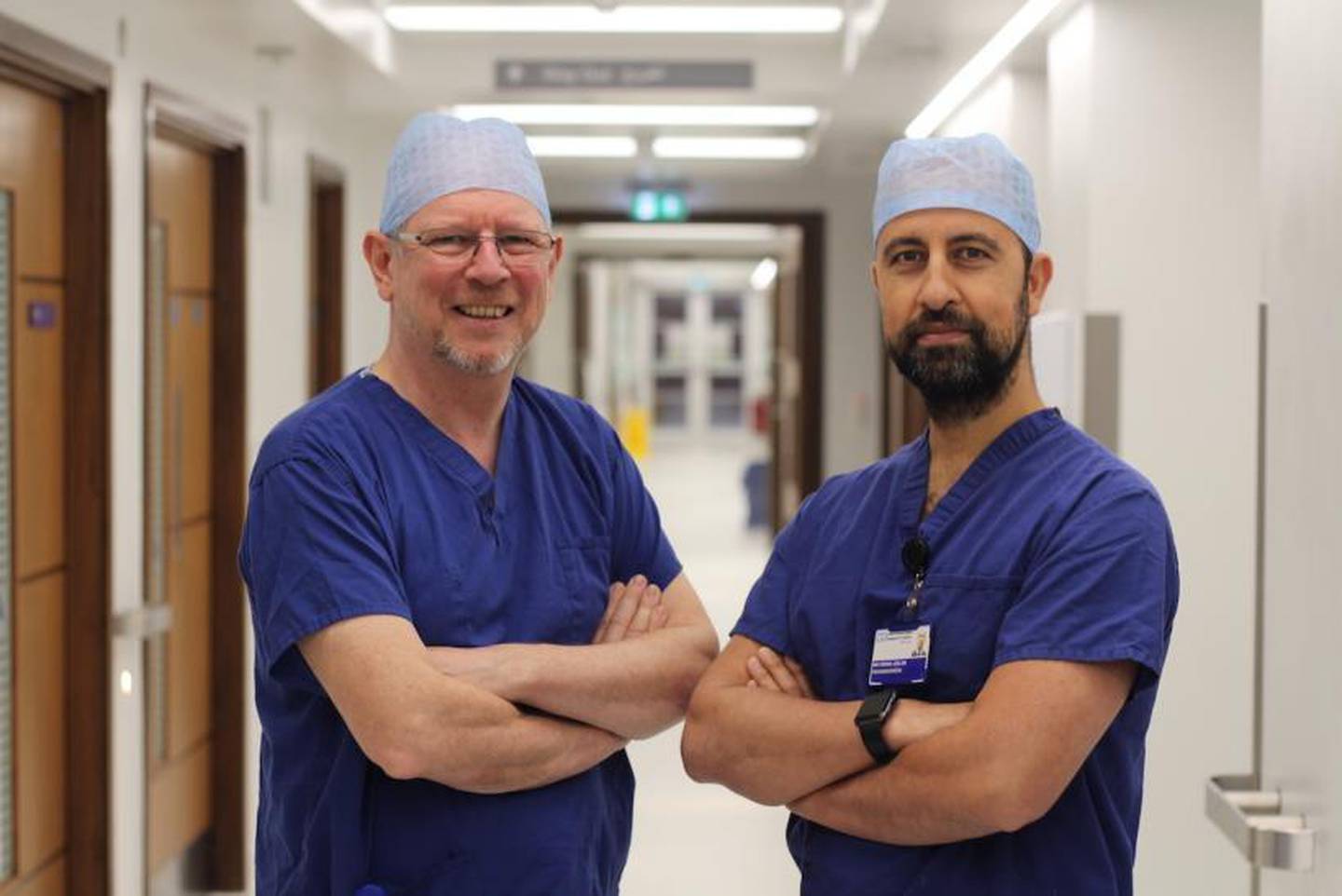 Craniofacial surgeon David Dunaway and paediatric neurosurgeon Noor Ul Owase Jeelani. Great Ormond Street Hospital
