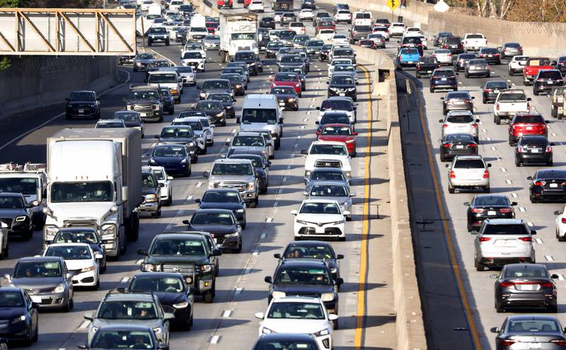 The American Automobile Association predicts nearly 55 million people in the US will travel at least 80km for the Thanksgiving holiday weekend. AFP