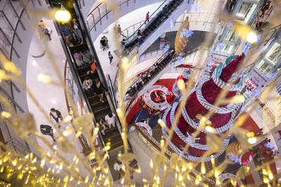 People visit Central World Department Store in downtown during New Year's Eve in Bangkok, Thailand. Getty Images