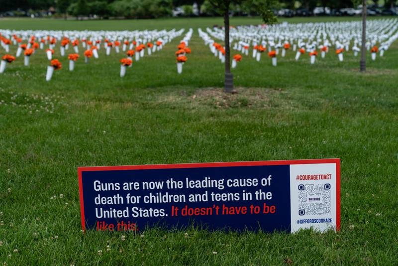 The Gun Violence Memorial on the National Mall in Washington, on June 7. Bloomberg