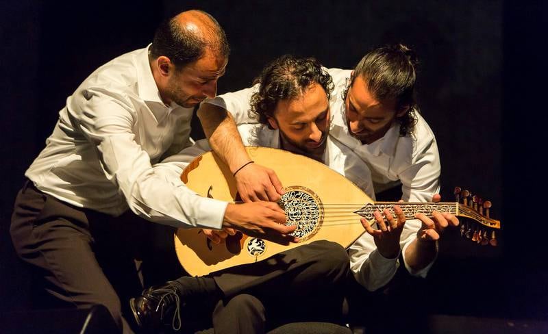 Le Trio Joubran (L-R) Samir Joubran, Wissam Joubran and  Adnan Joubran and  Courtesy of Youness Hamiddine
