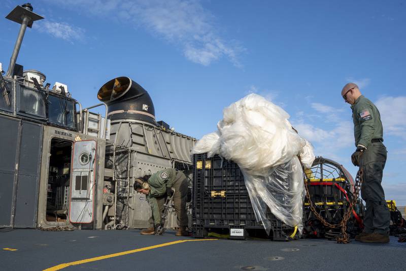 US officials say the military has finished recovering the remnants of the large balloon and analysis of the debris so far reinforces conclusions that it was a Chinese spy balloon. AP