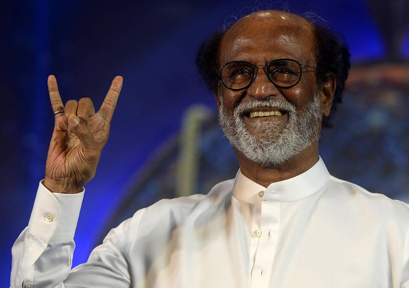 Rajinikanth, the wildly popular Indian cinema icon who inspires almost god-like adulation in some parts of the country, announced his entry into politics on December 31. Arun Sankar / AFP