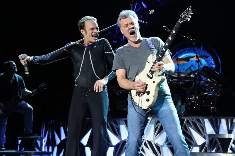 David Lee Roth, left, and Eddie Van Halen of Van Halen perform in Wantagh, New York on August 13, 2015. AP File