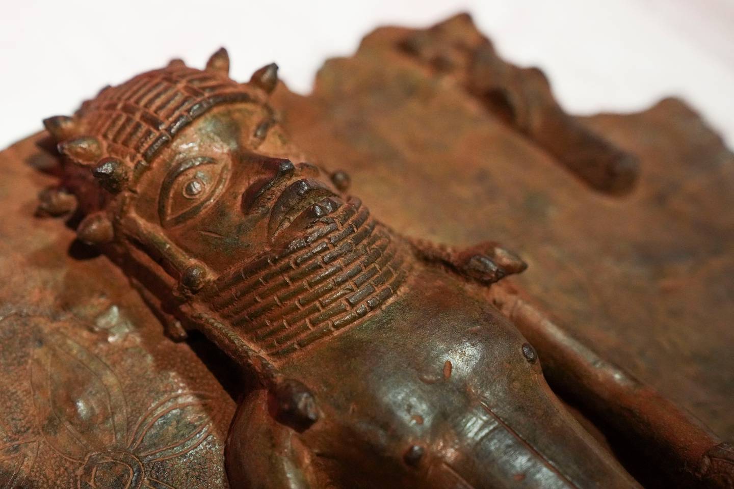 An artefact is displayed during the announcement of the return of the first six objects from World Gallery's Kingdom of Benin display to Nigeria at The Horniman Museum and Gardens, in London, Britain November 28, 2022. Reuters