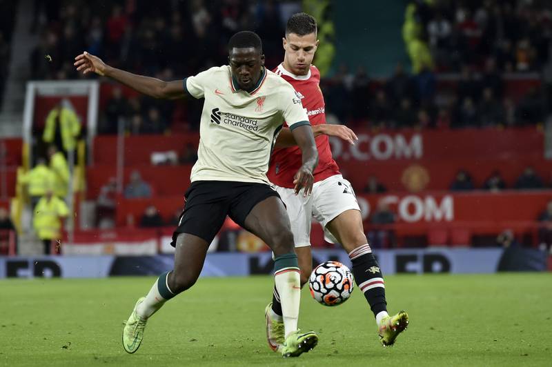 Diogo Dalot 3 - On for Rashford after 61 as Liverpool fans chanted ‘Ole must stay’ while the speculation about United’s manager skyrocketed. AP