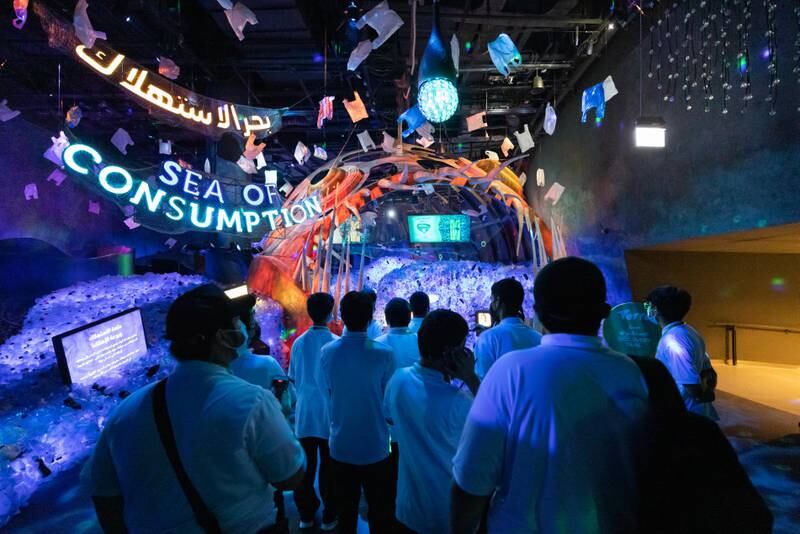 Pupils in the UAE, who have not been on field trips for many months because of the pandemic, are enjoying the opportunities presented by the Expo. Photo: Expo 2020 Dubai