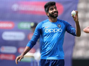 India's Jasprit Bumrah prepares to bowl in the nets during a training session ahead of their Cricket World Cup match against South Africa at Ageas Bowl in Southampton, England, Monday, June 3, 2019. (AP Photo/Aijaz Rahi)