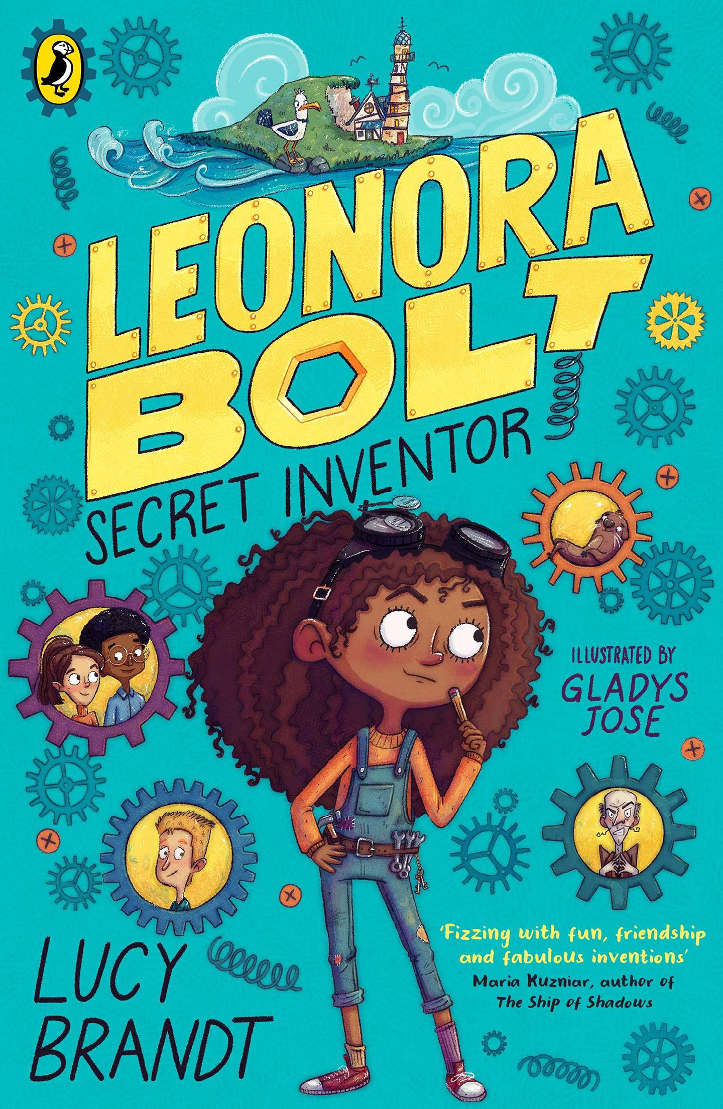 'Leonora Bolt: Secret Inventor' by Lucy Brandt is about a young girl who spends her days fashioning fantastical inventions in her secret island lab. Photo: Puffin