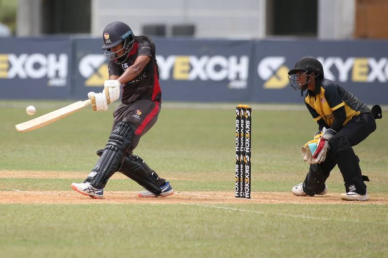 Kavisha Kumari made a quick-fire 45 not out for UAE against Malaysia at the ACC Women's T20 Championship in Kuala Lumpur. Photo: Malaysia Cricket Association