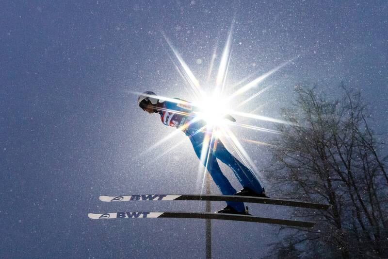 Piotr Zyla of Poland at the men's FIS Ski Jumping World Cup in Engelberg, Switzerland. EPA