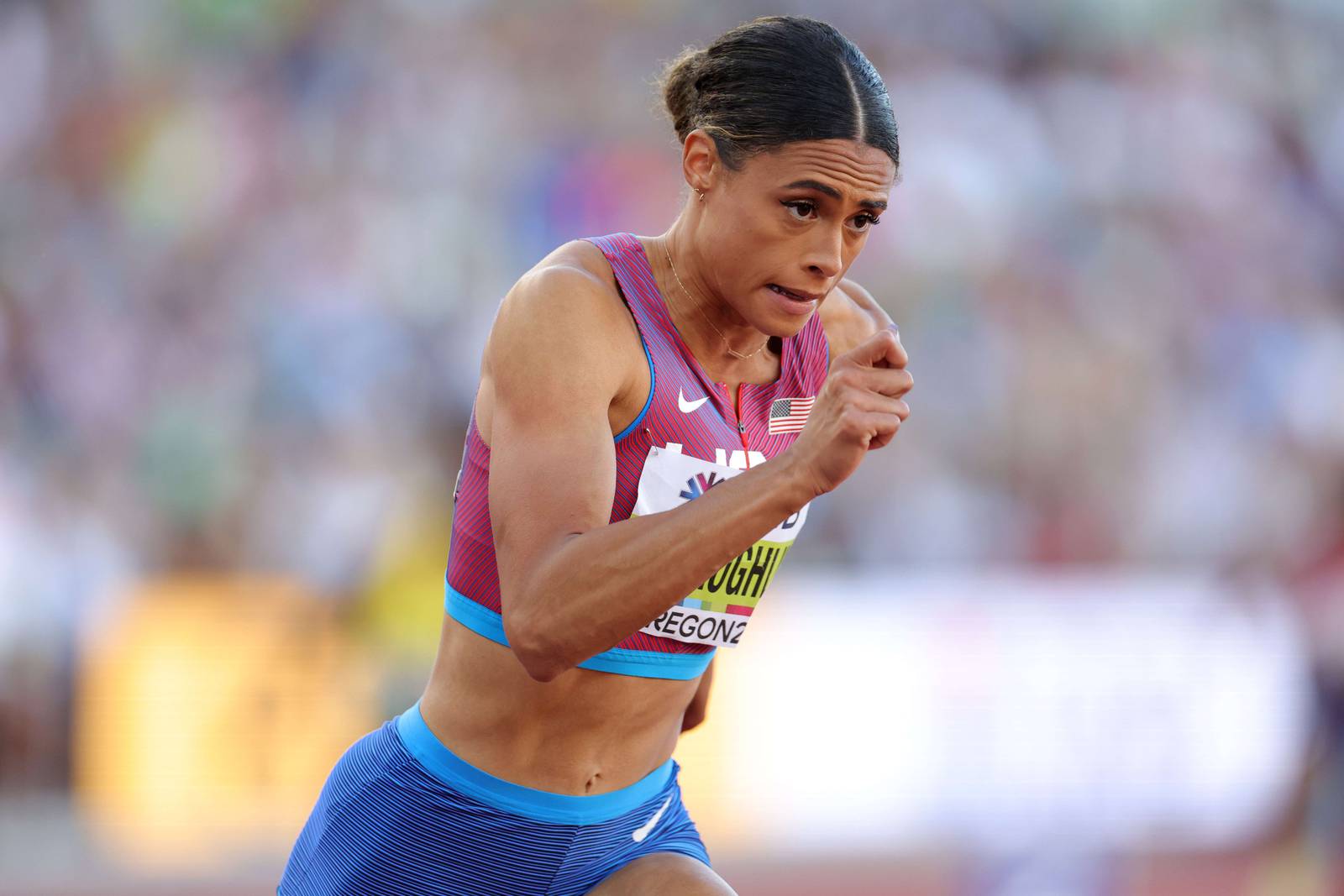 Sydney McLaughlin shatters her 400m hurdles record to win World ...