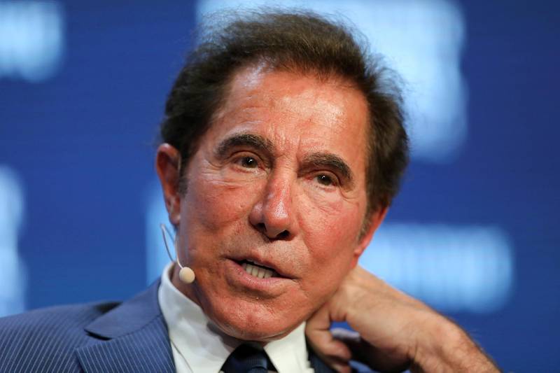 FILE PHOTO - Steve Wynn, Chairman and CEO of Wynn Resorts, speaks during the Milken Institute Global Conference in Beverly Hills, California, U.S., May 3, 2017. REUTERS/Mike Blake/File Picture