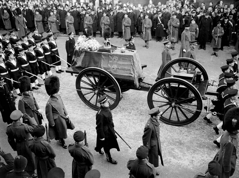 The gun carriage was used for the final journey of King George VI. PA