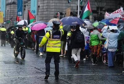 A demonstration in Dublin, where support for the Palestinian cause has been strong. PA