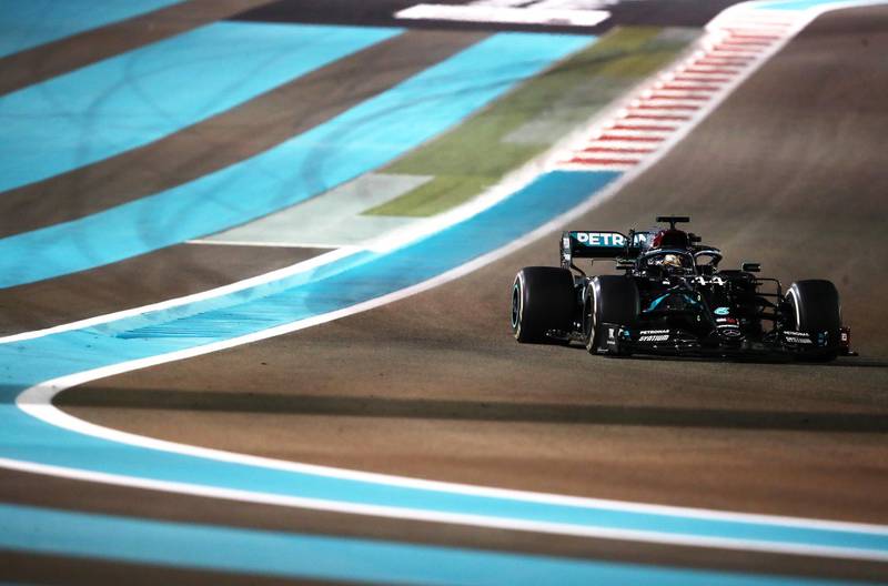 Lewis Hamilton of Mercedes during the race. Getty
