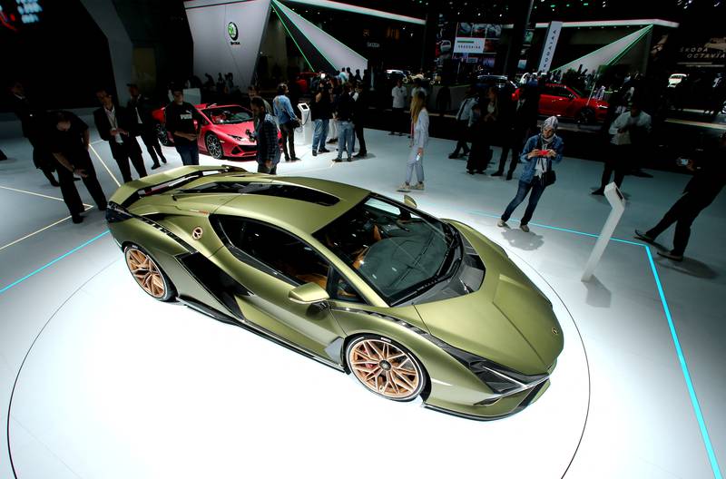 A Lamborghini Sian FKP37. Sales volume for this year was expected to be in line with last year's when the Italian brand shipped 8,405 cars. Reuters