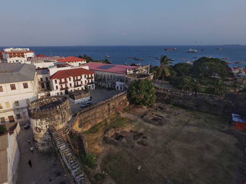 A UAE-led team dug archaeological trenches inside the Old Fort of Zanzibar's Stone Town. Photo: Tim Power