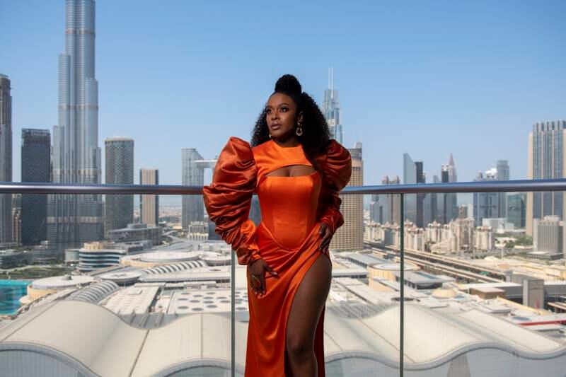 South African actress Nomzamo Mbatha in Dubai on October 18. Issa AlKindy / The National