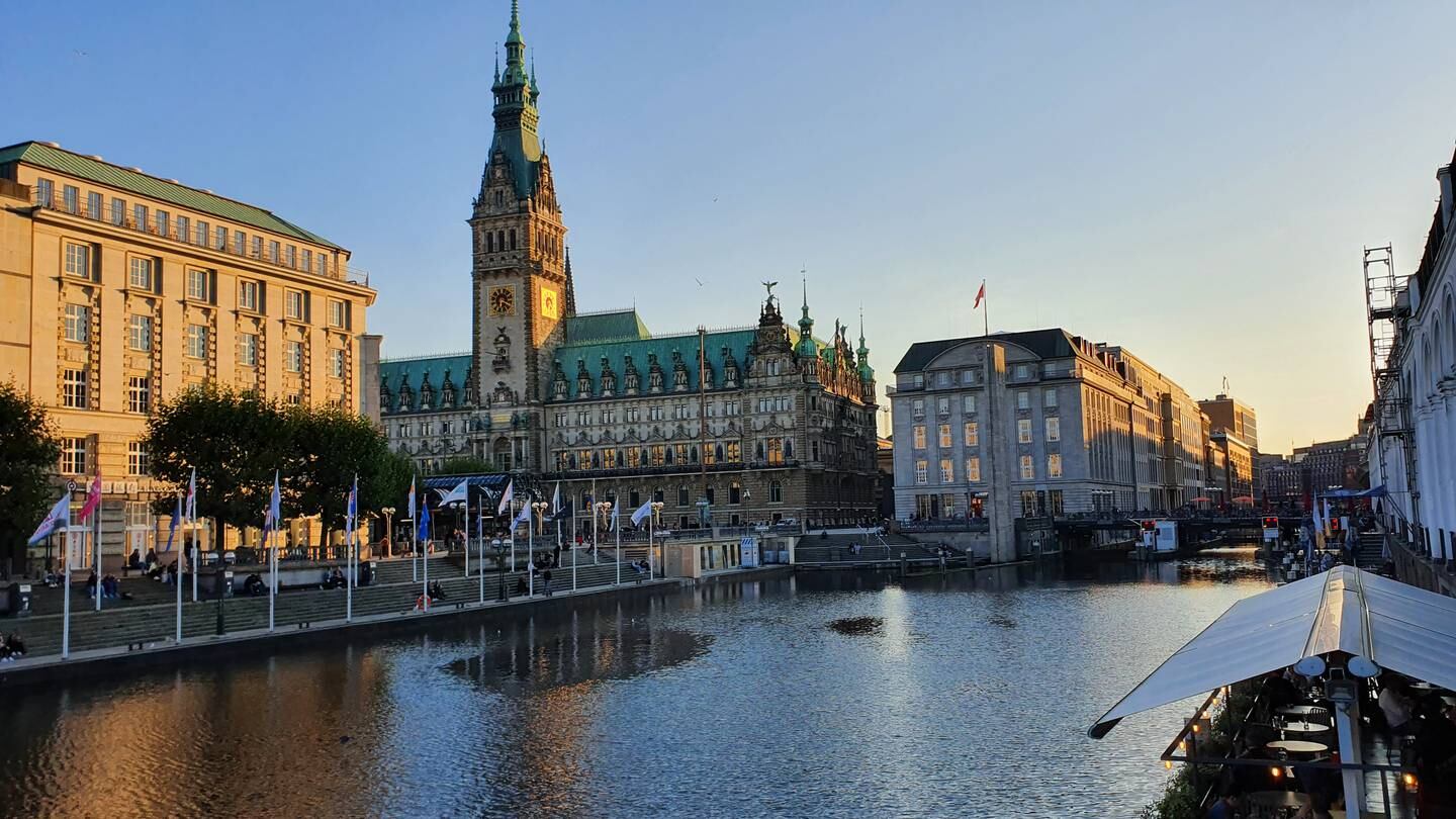 The centre of Hamburg, where Olaf Scholz was mayor for seven years. Tim Stickings / The National