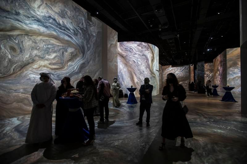 Infinity des Lumieres, the GCC's largest digital art centre, has a new space-themed exhibition on view. All photos: Ruel Pableo for The National