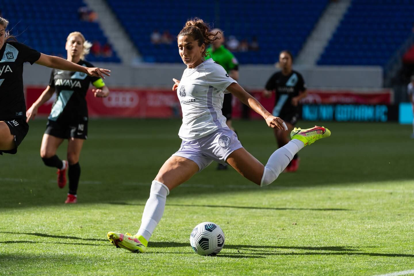 After winning the French League title with Paris Saint-Germain in 2020, Nadia Nadim signed for Racing Louisville FC in the US. Getty