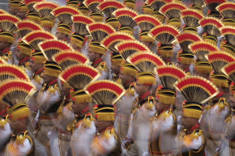 Indian soldiers on the march. Reuters