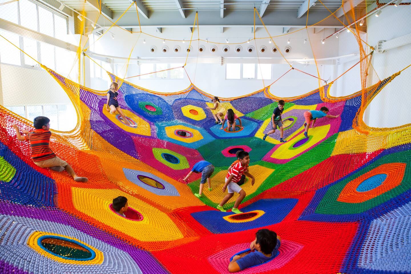The indoor playground features eight galleries with various activities to keep children engaged. Photo: OliOli