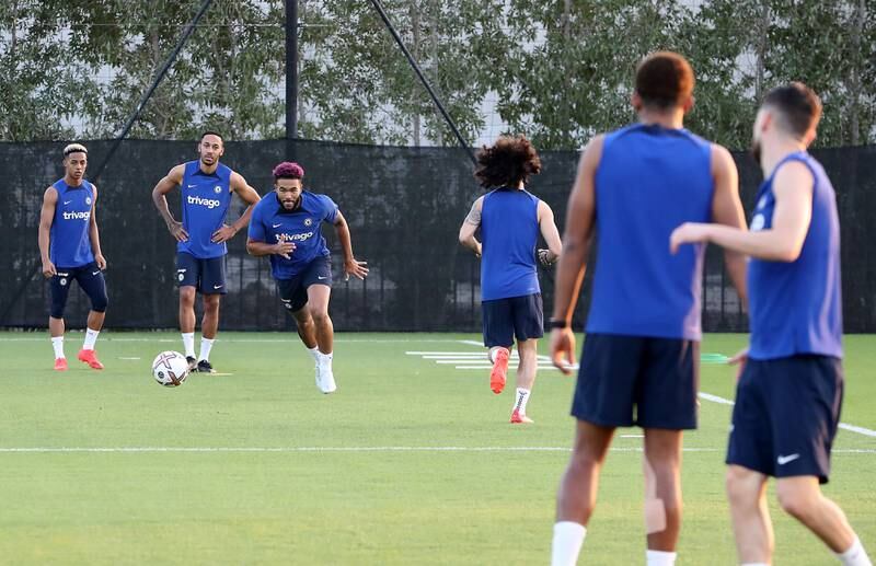 Chelsea players during the training camp.