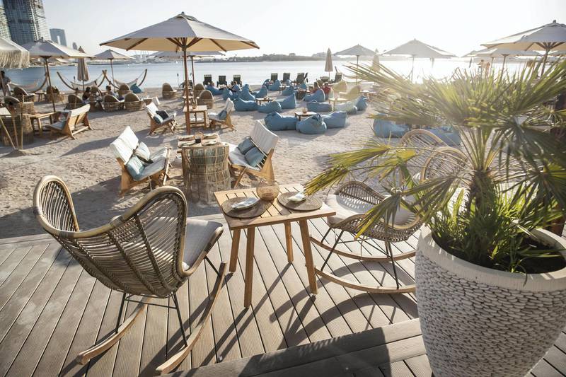 DUBAI, UNITED ARAB EMIRATES. 15 OCTOBER 2020. Newly opened West Beach located on The Palm Dubai. One of the two outlets that are open, Koko Bay. (Photo: Antonie Robertson/The National) Journalist: Sophie Prideaux Section: National.