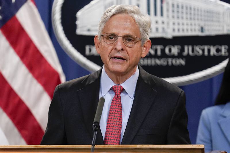 US Attorney General Merrick Garland announces a lawsuit to block the enforcement of new Texas law that bans most abortions on September 9, 2021. AP