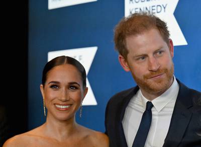 A representative for Prince Harry and Meghan, Duchess of Sussex, said the couple was involved in a 'near catastrophic car chase' in New York City this week. AFP
