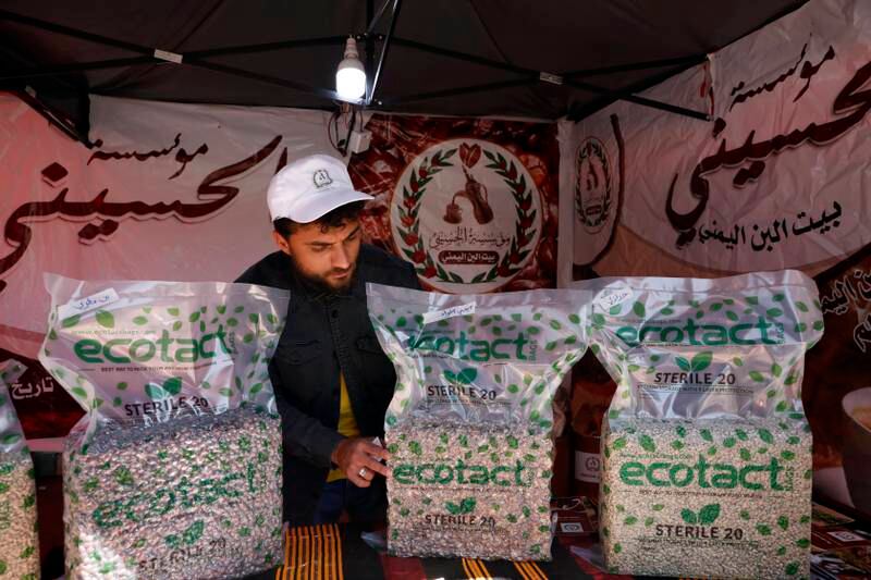The three-day Mocha coffee festival allowed farmers to display different kinds of fresh and roasted coffee beans grown in Yemen.