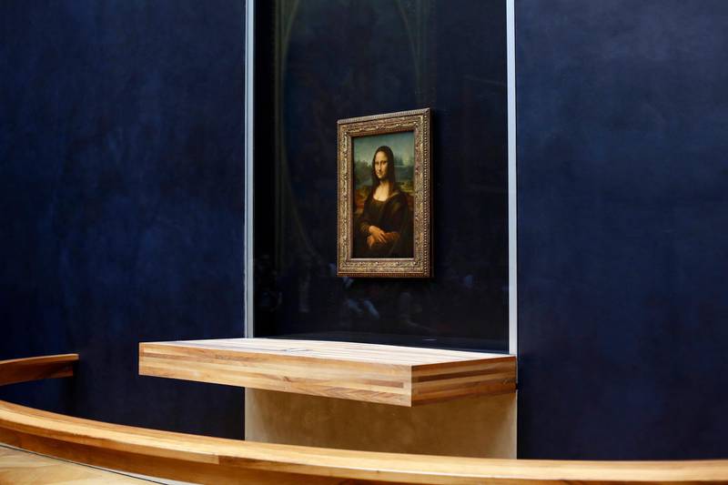 The Leonardo da Vinci's painting Mona Lisa is on display, at the Louvre museum, in Paris.  AP