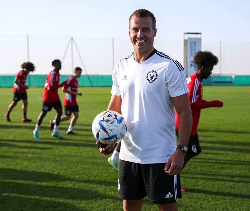Former Newcastle United defender Steven Taylor is hoping to secure back-to-back promotions with Dubai-based Gulf United. All photos: Victor Besa / The National.