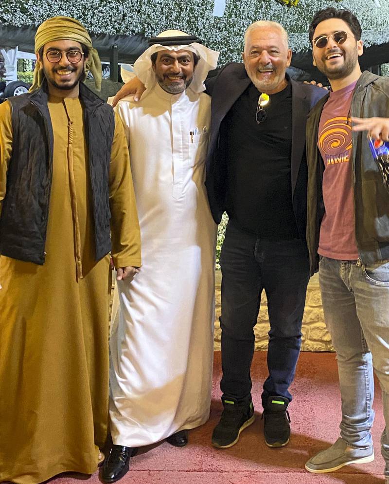 Emirati Mansoor Al Marzooqi (extreme left) with his father Mohamed Al Marzooqi with Israeli businessman Patrick Assuline and his son Dimitri when the family got together in Dubai. Courtesy: Al Marzooqi family. 