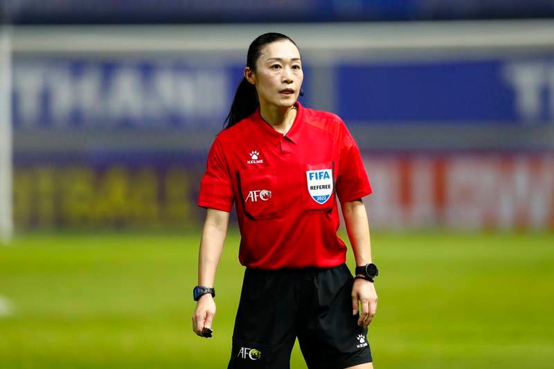 Referee Yoshimi Yamashita during the AFC Champions League Group G match between Melbourne City and Jeonnam Dragons in Pathum Thani, Thailand, in April. Getty