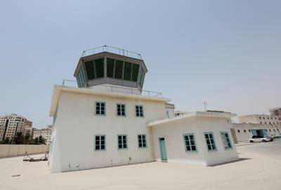 AL SHARJAH - JUNE 20,2010 - The old Sharjah airport tower at Al Mahatta Museum in Sharjah. ( Paulo Vecina/The National )