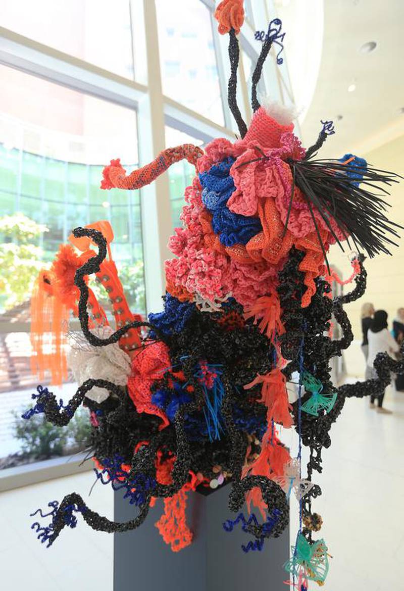 The coral reef crochets are an art installation – a “satellite” offshoot of the Crochet Coral Reef Project. Ravindranath K / The National 