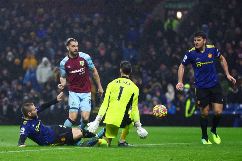 Jay Rodriguez of Burnley scores to make it 1-1. Getty