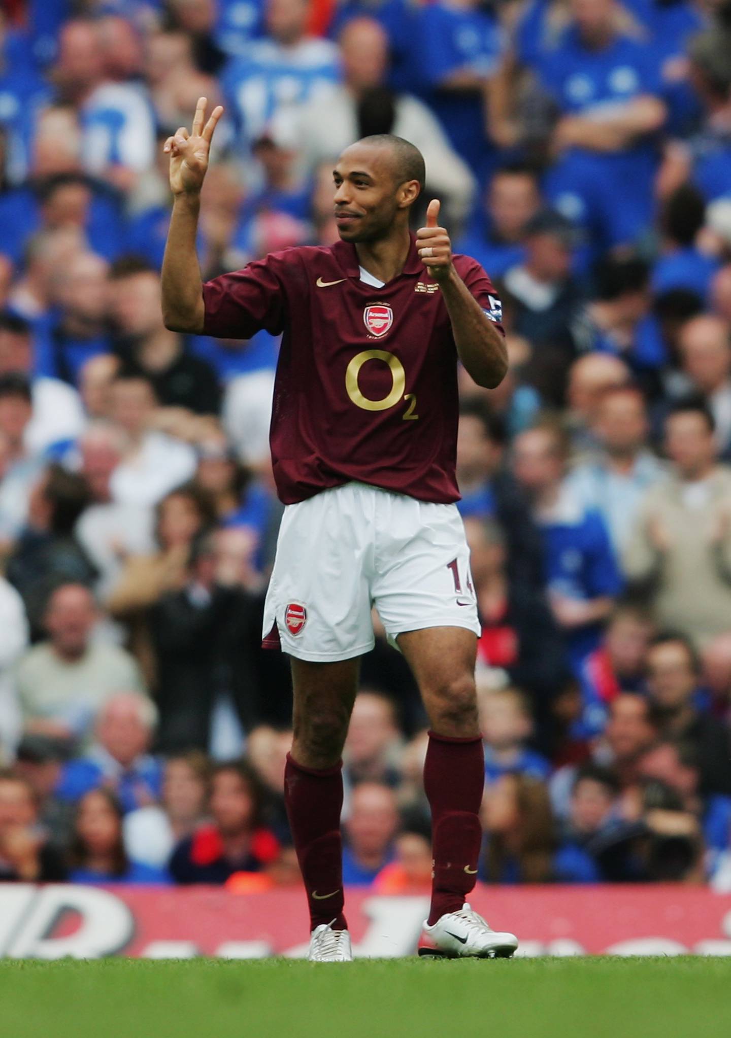 Thierry Henry of Arsenal against Wigan Athletic at Highbury on May 7, 2006. It was the last match to be played at Highbury. Getty