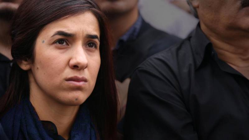 Yazidi refugee and activist Nadia Murad in 'On Her Shoulders', directed by Alexandria Bombach Courtesy of Oscilloscope Laboratories