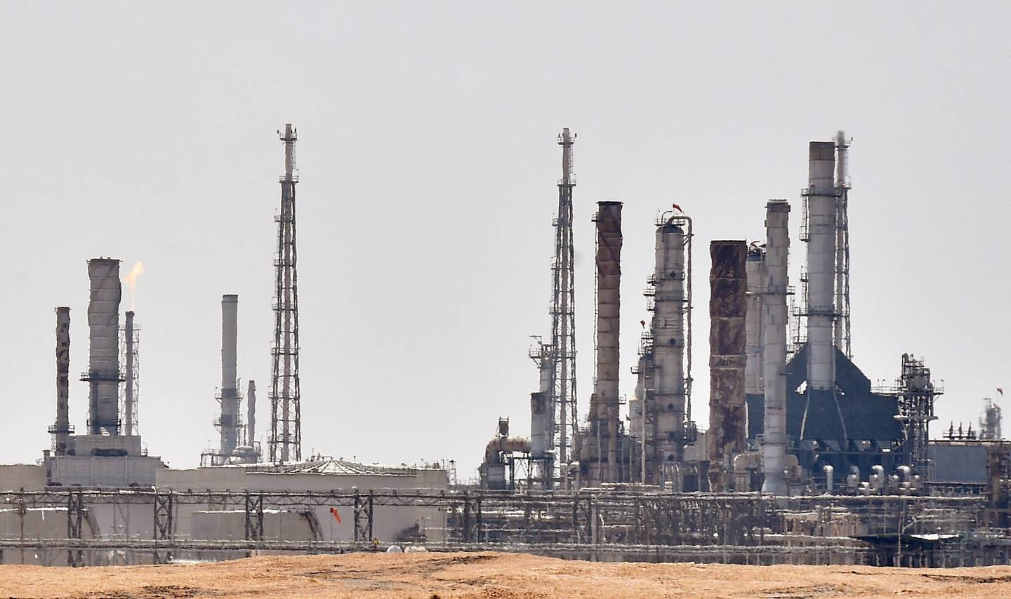 An Aramco oil facility just south of the Saudi capital Riyadh. AFP