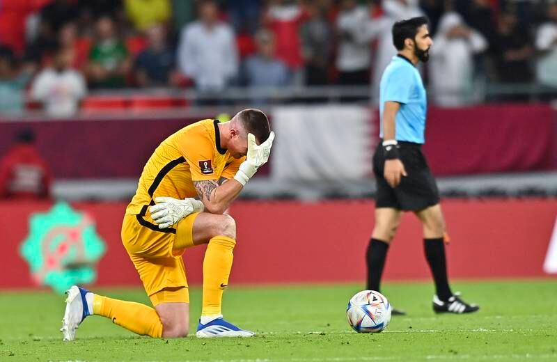 Goalkeeper Oliver Sail of New Zealand after the defeat. EPA